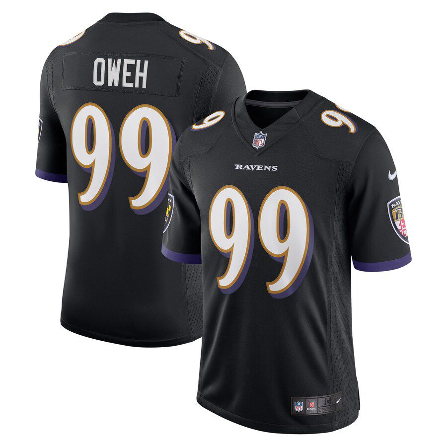Men Baltimore Ravens #99 Odafe Oweh Nike Black Vapor Limited NFL Jersey->baltimore ravens->NFL Jersey